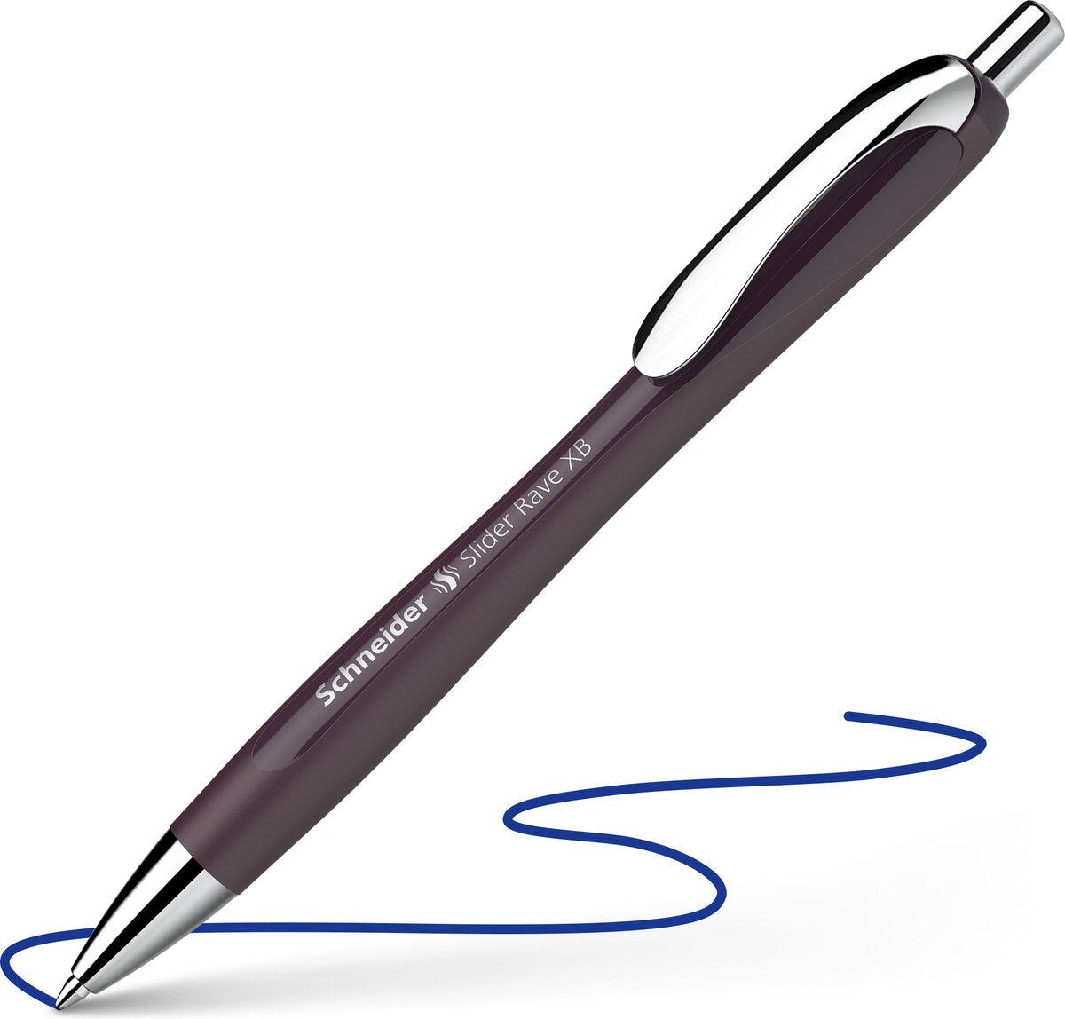 Schneider instruments d'écriture stylo à bille schneider - slider rave - largeur d'écriture xb - édition tendance prune - s-135543
