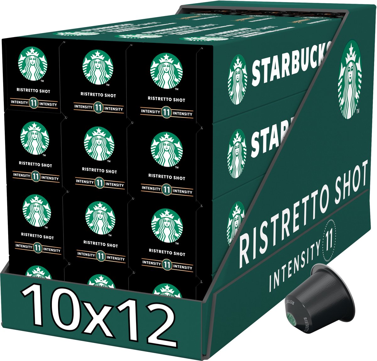 Starbucks by Nespresso capsules ristretto - 10 tasses à café x 12 boîtes