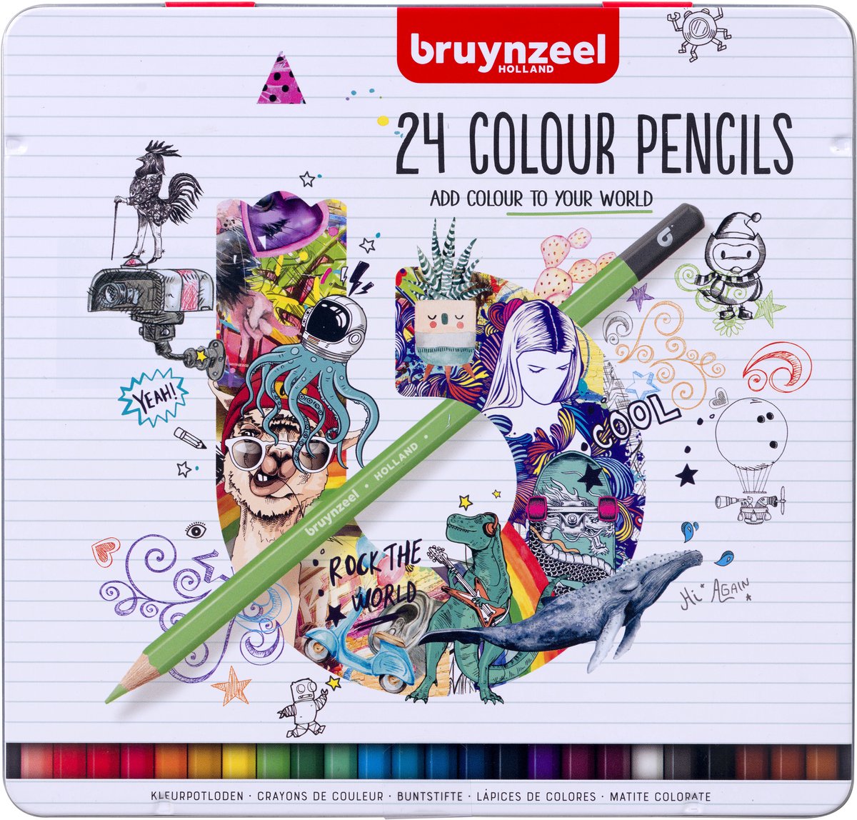 Boîte de crayons de couleur Bruynzeel | 24 couleurs