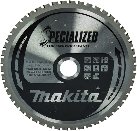 Accessoires Makita lame de scie circulaire panneau sandwich | spécialisé 235x30x2.2 50t 0g - b-33582 - b-33582
