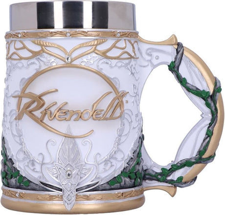 Nemesis now - le seigneur des anneaux - Rivendell - chope à bière - blanc - 15,5 cm
