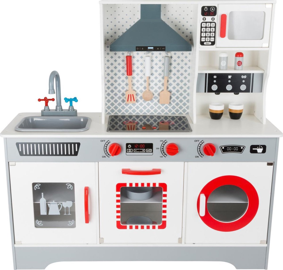 Small foot - cuisine ludique en bois avec lave-linge, 12 pcs.
