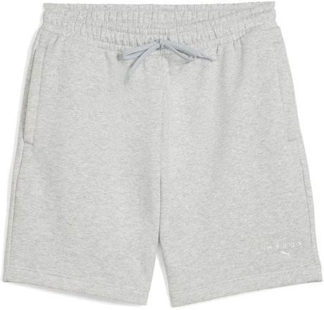 Puma short de sport unisexe x hyrox short de survêtement 527160 gris clair chiné-s