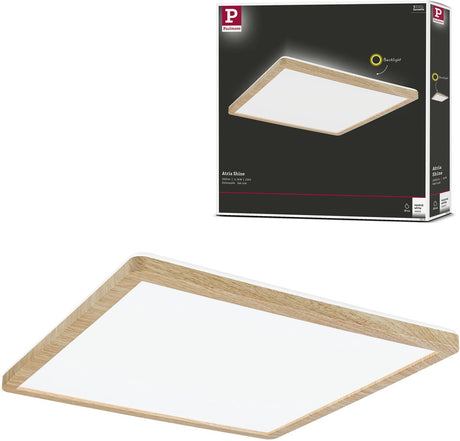 Paulmann panneau LED atria brille rétroéclairage ip44 angulaire 293x293 mm 16w 1600lm 3000k aspect bois