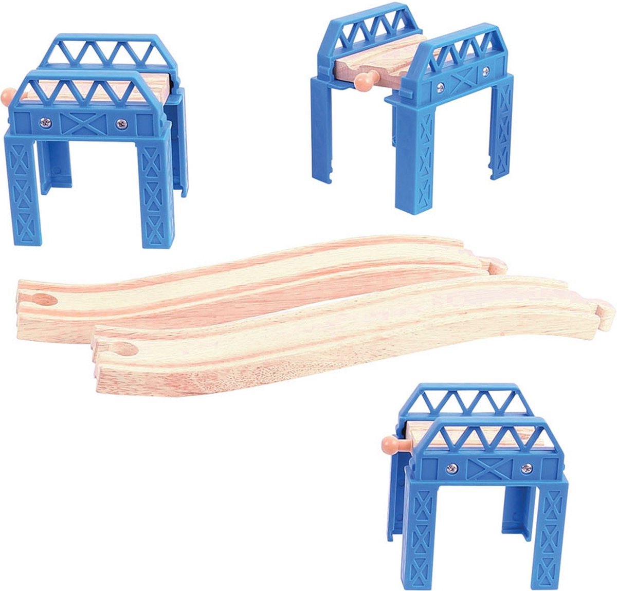 Bigjigs Rail en bois - pièces de pont, 3e.