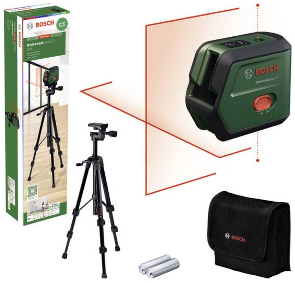 Bosch home and garden universallevel 2 set Portée laser en croix (max.) : 12 m