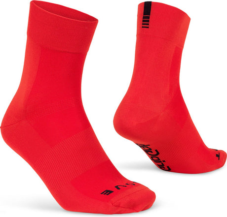 Gripgrab - chaussettes de cyclisme d'été légères SL performance 1 paire de chaussettes de cyclisme coolmax coupe régulière - rouge - unisexe - taille L (44-47)