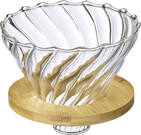Filtre à café en verre Westmark Brasilia - filtre de haute qualité pour café filtré à la main avec la méthode de versage - verre, bambou, sans BPA