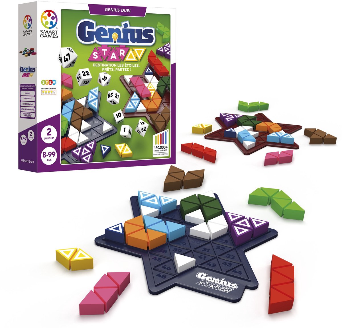 Jeux intelligents - une star de génie qui remplit le plateau de jeu en premier