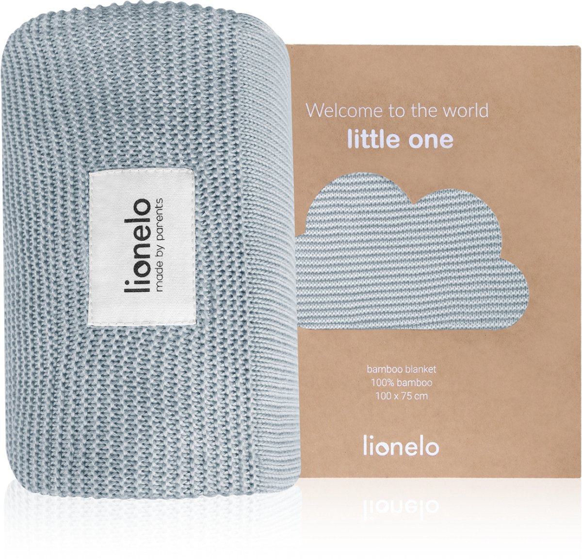 Couverture en bambou Lionelo - couverture pour bébé de luxe - hypoallergénique - antibactérienne - antifongique - 100% coton de bambou - thermorégulatrice - douce et respirante - durable - lavable - dès la naissance - 100×75 cm