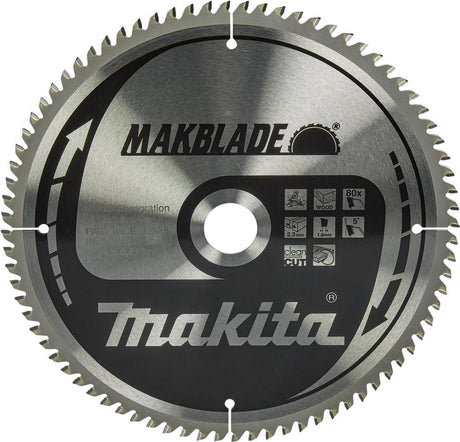 Accessoires Makita lame de scie à tronçonner | bois | 260x30x2,3 80t 5g - b-32845