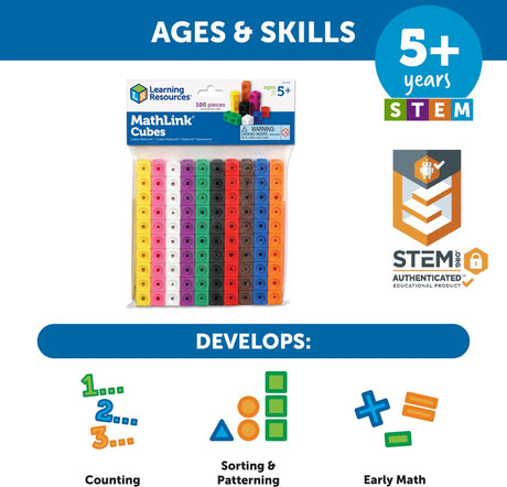 Ressources pédagogiques cubes mathlink®, ensemble de 100