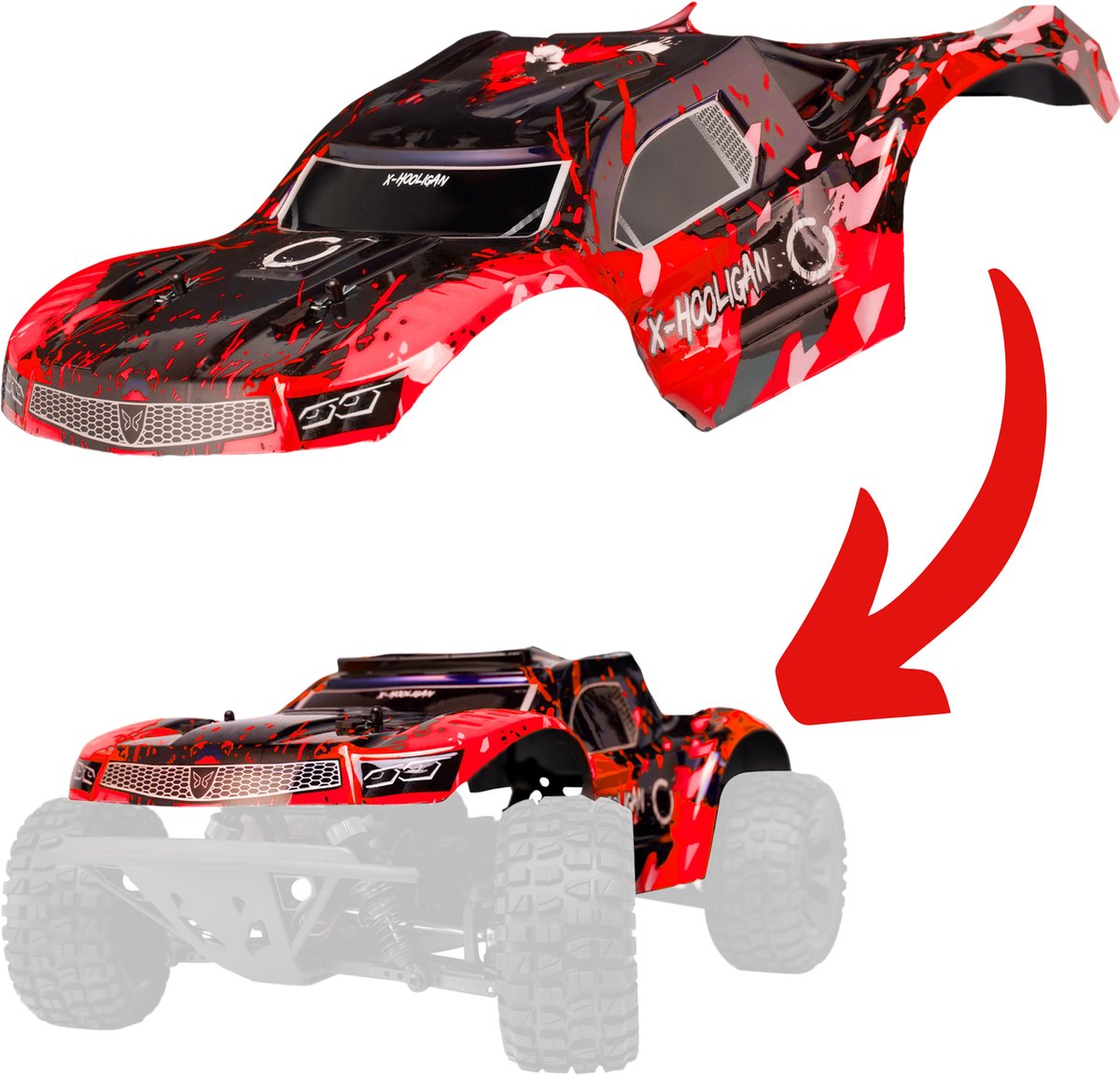 Overmax X-Hooligan Bodywork – Carrosserie RC – Capot de remplacement pour