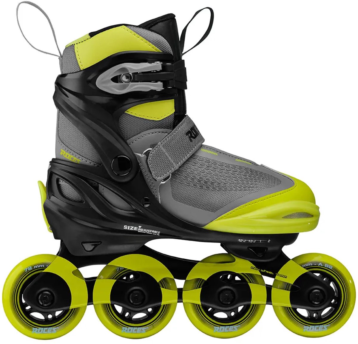 Roces moody x tif boy patins à roues alignées réglables enfants - patins à roues alignées - patins de croissance - gris vert - taille 30-35