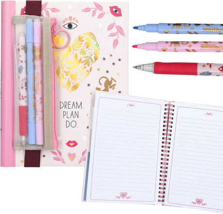 Depesche - carnet de penfection avec stylo et feutres