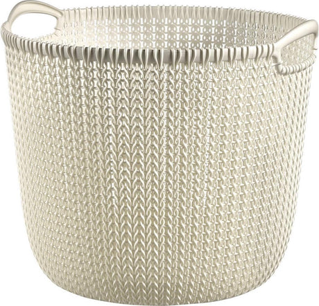 Panier de rangement Curver Tricot autour de L 30 L Crèmewit