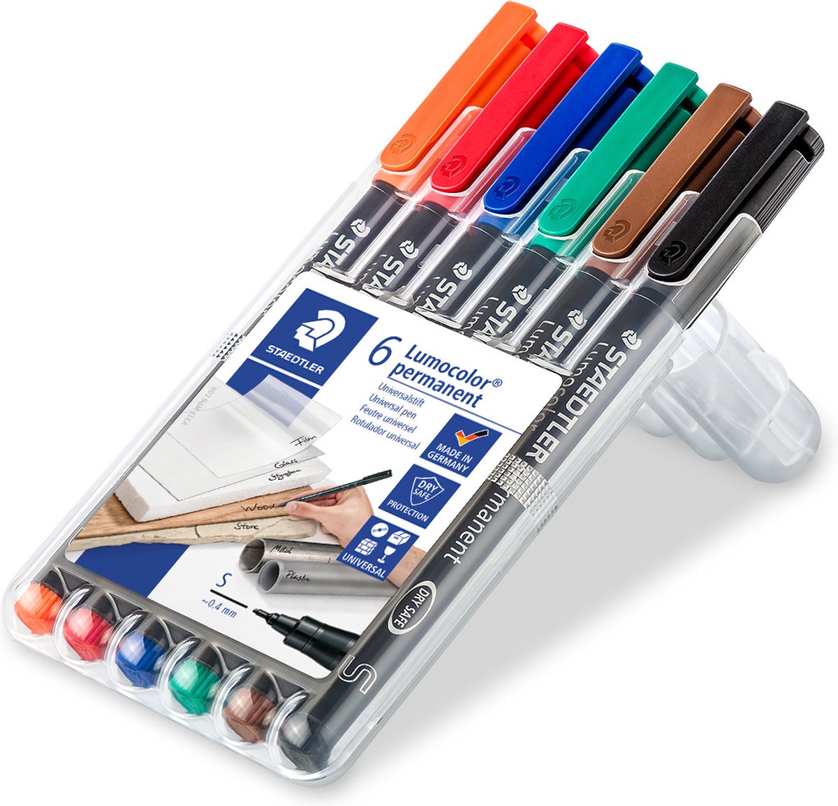 Staedtler lumocolor s permanent - boîte 6 pcs