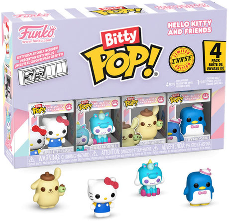 Funko Bitty Pop ! - Hello Kitty et ses amis - Hello Kitty (classique) Cinnamoroll pompompurin poursuite aléatoire