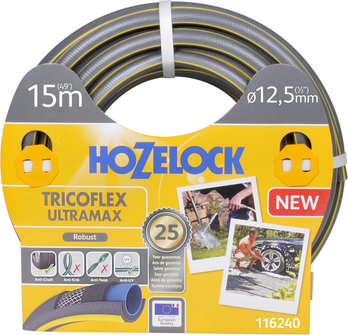 Tuyau Hozelock tricoflex ultramax ø 12,5 mm 15 mètres