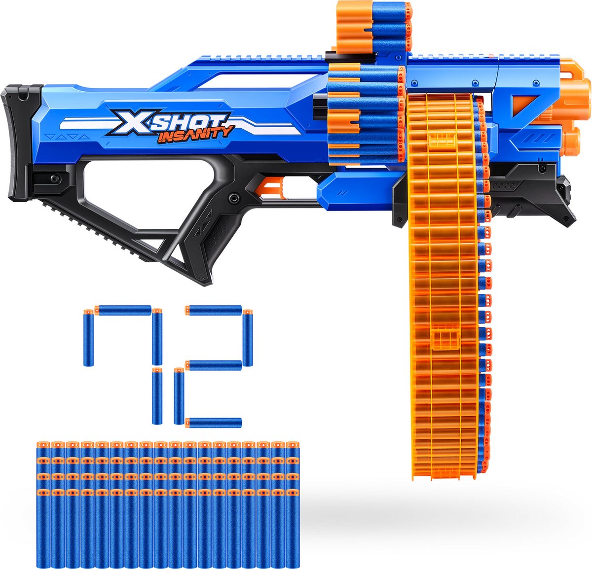 Zuru X-Shot Insanity Mad Mega Barrel Blaster (72 fléchettes)