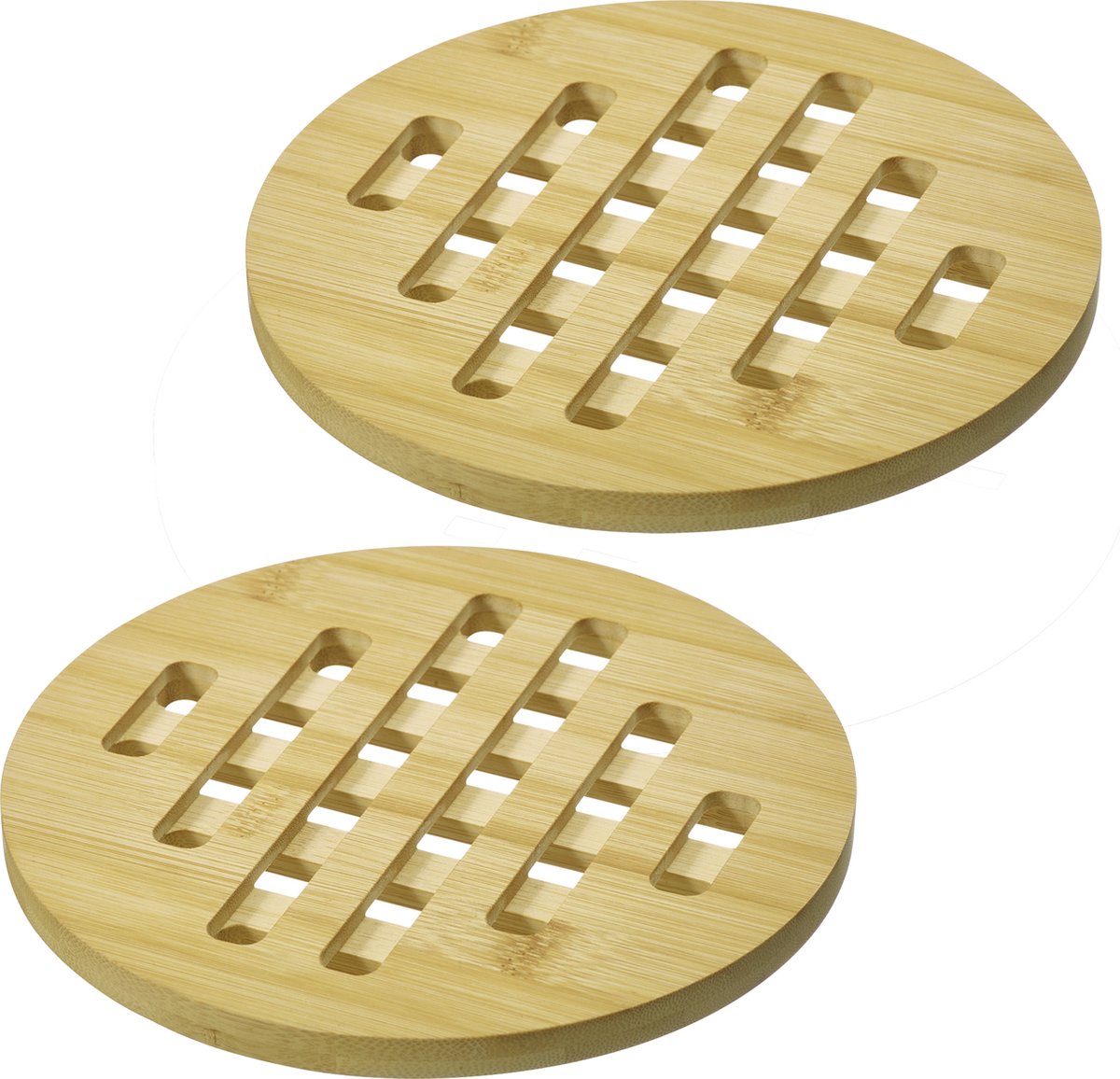 Westmark dessous de verre tapas + friends – dessous de verre ronds pour protéger la table des rayures et des brûlures, idéal pour la table à manger – bambou, 20 cm, 2 pièces