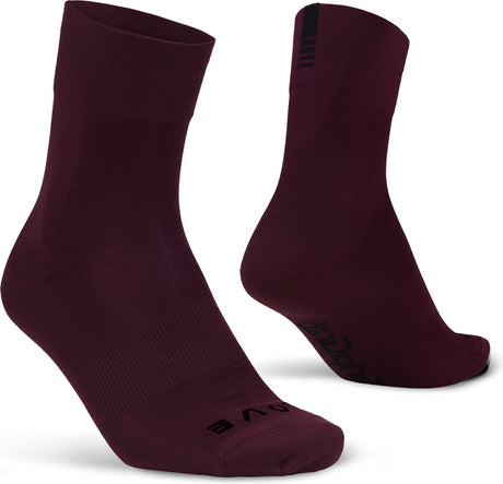 Gripgrab - chaussettes de cyclisme d'été légères SL performance 1 paire de chaussettes de cyclisme coolmax coupe régulière - rouge foncé - unisexe - taille xs (35-38)