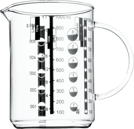 Tasse à mesurer gastronomique WMF - 1l - verre - résistant à la chaleur - avec échelle