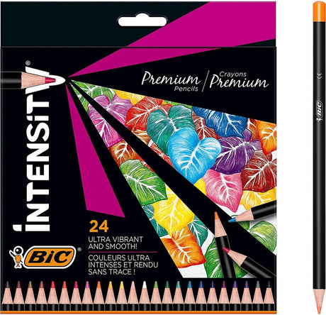 Bic intensity premium - kleurpotloden - kinderen en volwassenen - grijs - potlood - 24 stuks