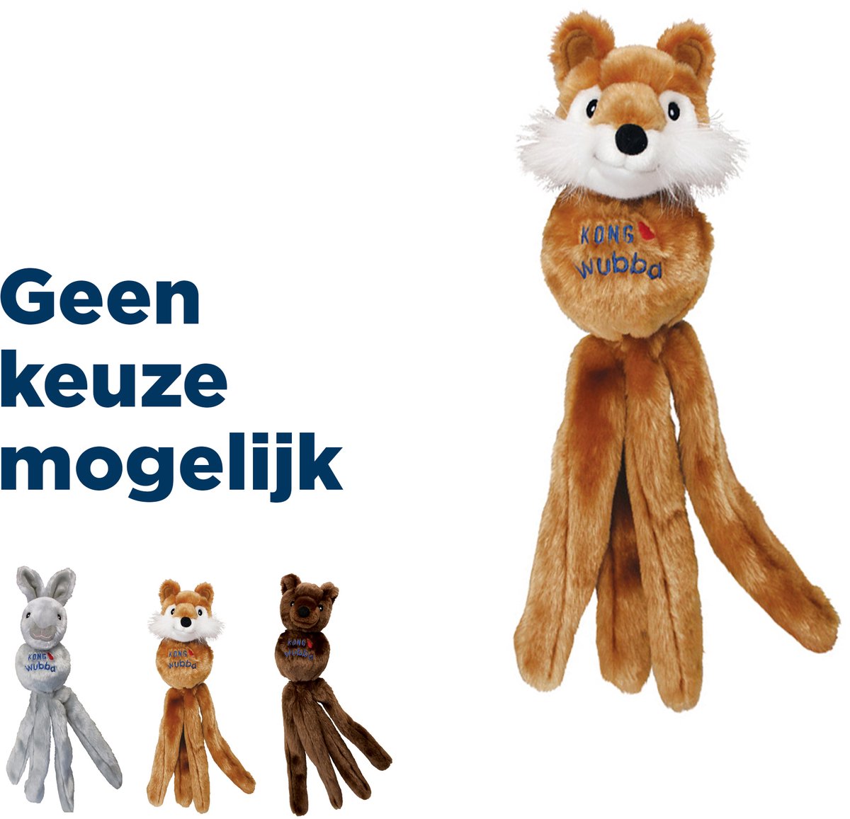 Kong wubba ami - jouets pour chiens - assortis - m - 24,4 x 12,7 x 8,4 cm