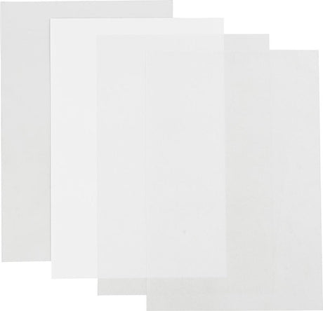 Société créative https : www.ccobby.nl feuilles-rétractable-foil-sheet-20x30-cm-thickness-0-3-mm-transparent-gloss-matt-transparent-matt-white-4-sheet-1-box