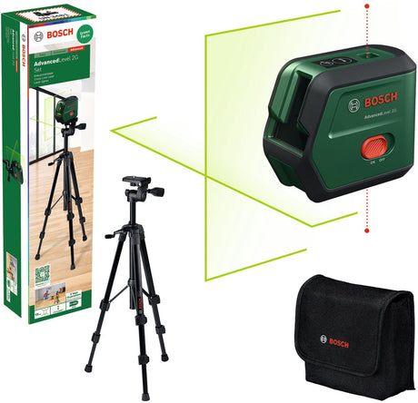 Ensemble Bosch Advanced Level 2G - Laser à lignes croisées avec trépied