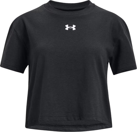 Under Armour UA Crop Sportstyle Logo SS Chemise de sport pour filles - Taille YMD