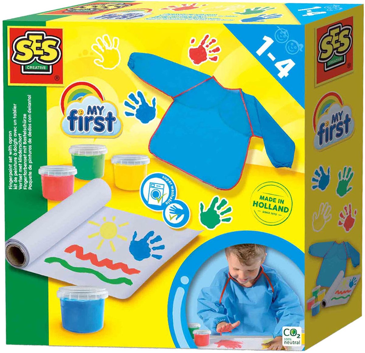Ses creative ses my first - set de peinture avec tablier de mess