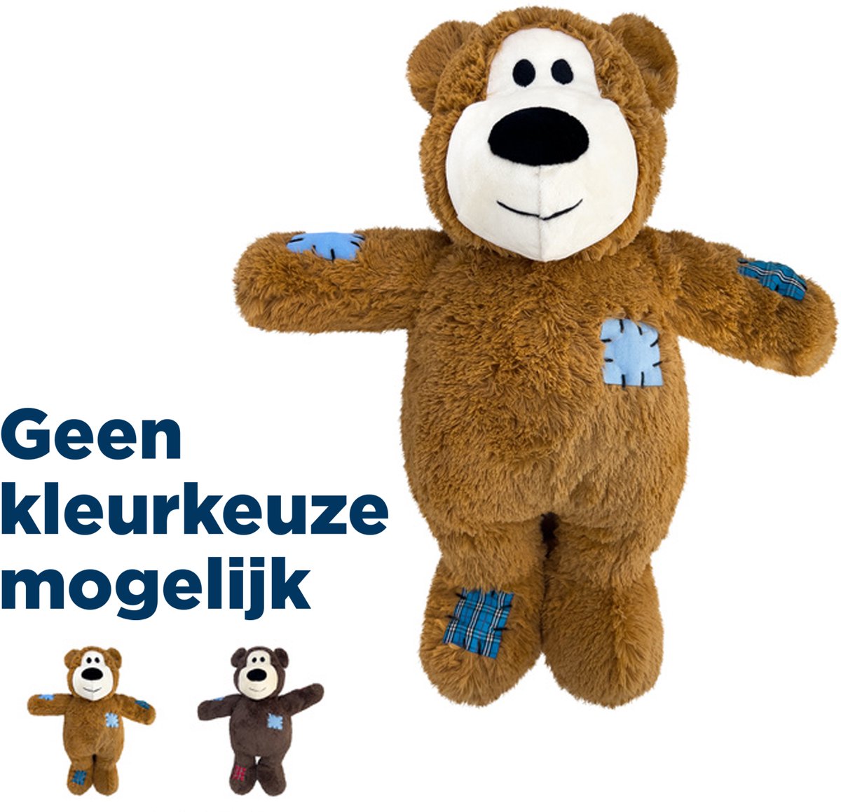 Kong noeuds ours jumbo - peluche - 21,6x12,7x25,4 cm assortiment jumbo