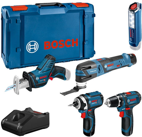 Ensemble combiné de batteries professionnelles Bosch 5 pièces 12v 3x 2,0ah en xl-boxx - 0615990n1d