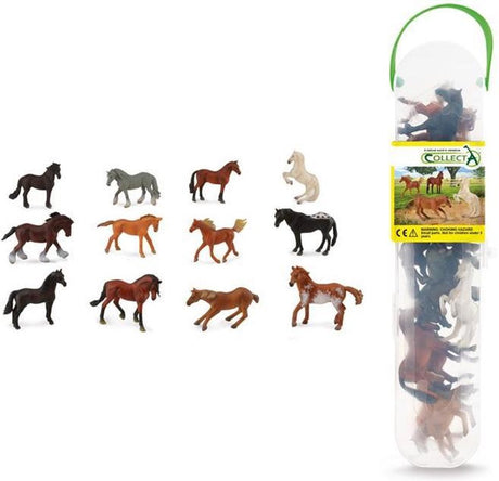 Mini set de figurines Collecta - 12 chevaux - chevaux - peints à la main - miniature