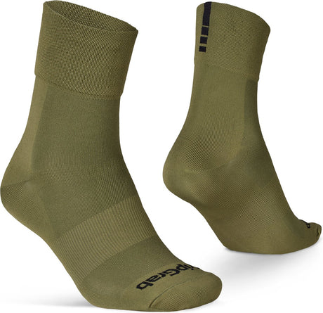 Gripgrab - chaussettes de cyclisme d'été légères SL performance 1 paire de chaussettes de cyclisme coolmax coupe régulière - vert olive - unisexe - taille L (44-47)