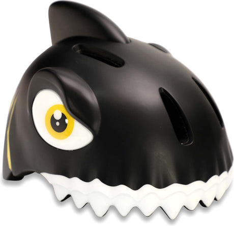 Crazy safety - casque de vélo enfant - casque de vélo pour enfants - requin noir - certifié en1078 - taille s - 49 54 cm réglable