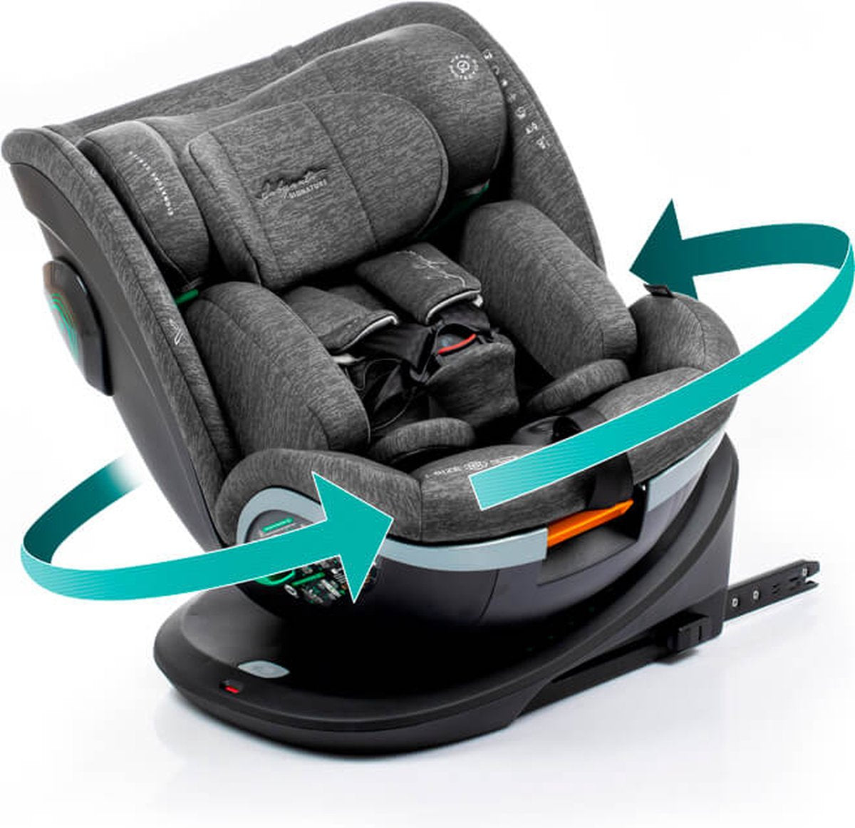 Siège auto Babyauto xperta i-size - 360° avec isofix - 40 à 150 cm - 0 à 36 kg - jusqu'à 12 ans - coloris gris