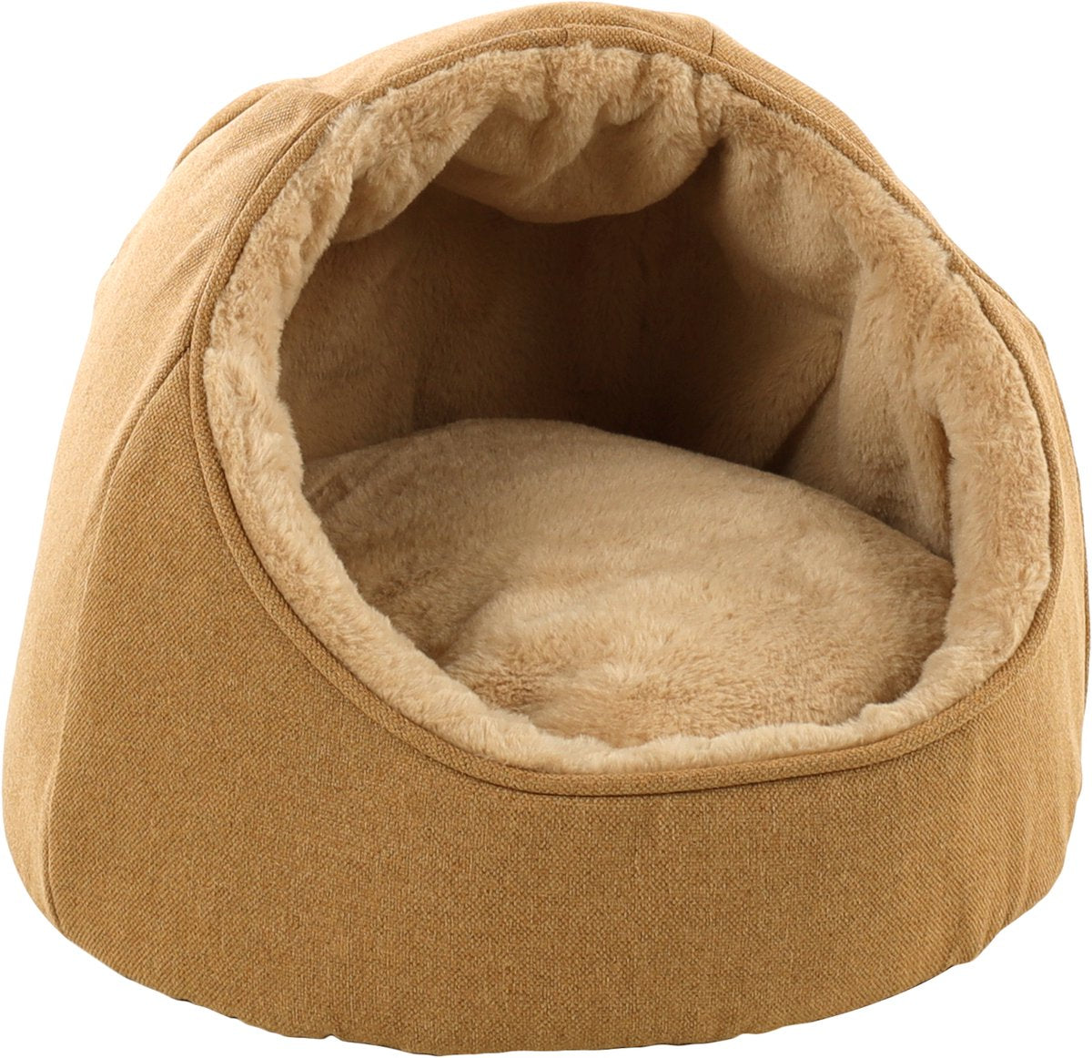 Lit pour chat Flamingo - panier de couchage pour chat - maison pour chat - grotte pour chat - grotte pour chat - ocre, 46 x 46 x 36 cm - lieu de couchage lana