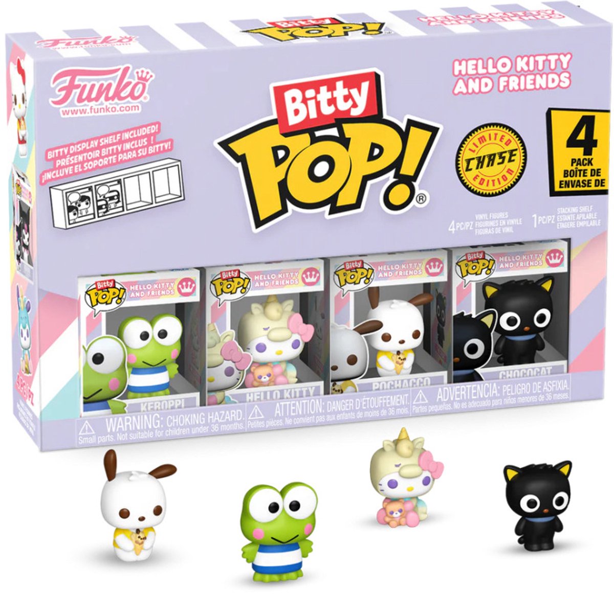 Funko Bitty Pop ! - Bonjour Kitty et ses amis - Keroppi Bonjour Kitty Pochacco poursuite aléatoire