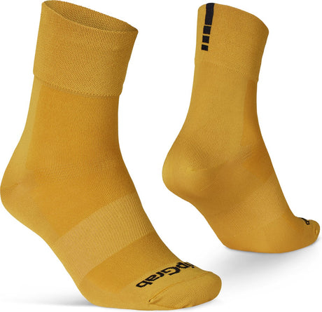 Gripgrab - chaussettes de cyclisme d'été légères SL performance 1 paire de chaussettes de cyclisme coolmax coupe régulière - jaune moutarde - unisexe - taille m (41-44)