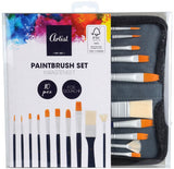 Jeu de pinceaux pour gouache dans un sac de rangement. 10 pièces.