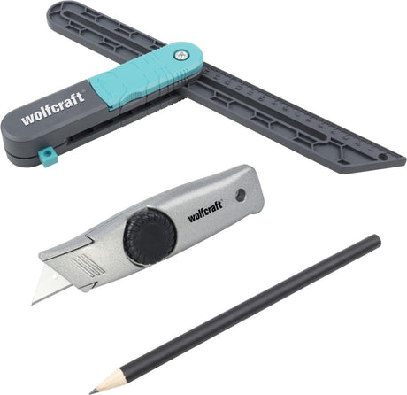 Wolfcraft - Set de pose PVC - pose sol à chevrons - 3 parties - 6978000