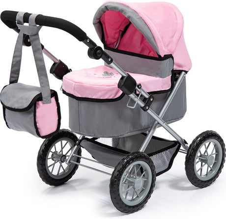 Bayer design - landau de poupée tendance - gris et rose