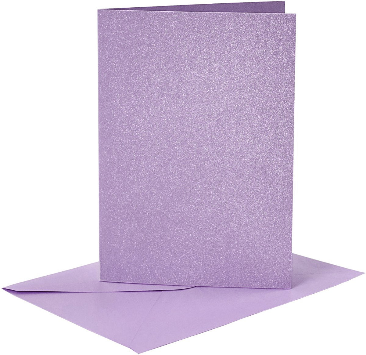 Cartes et enveloppes d'entreprise Creativ, format carte 10,5x15 cm, format enveloppe 11,5x16,5 cm, nacre, 120+210 gr, violet, 4 set 1 boîte