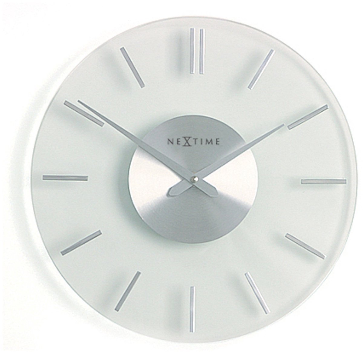 Horloge Nexttime 2855gn rayures audacieuses, 19 x 38 cm, murale, vert