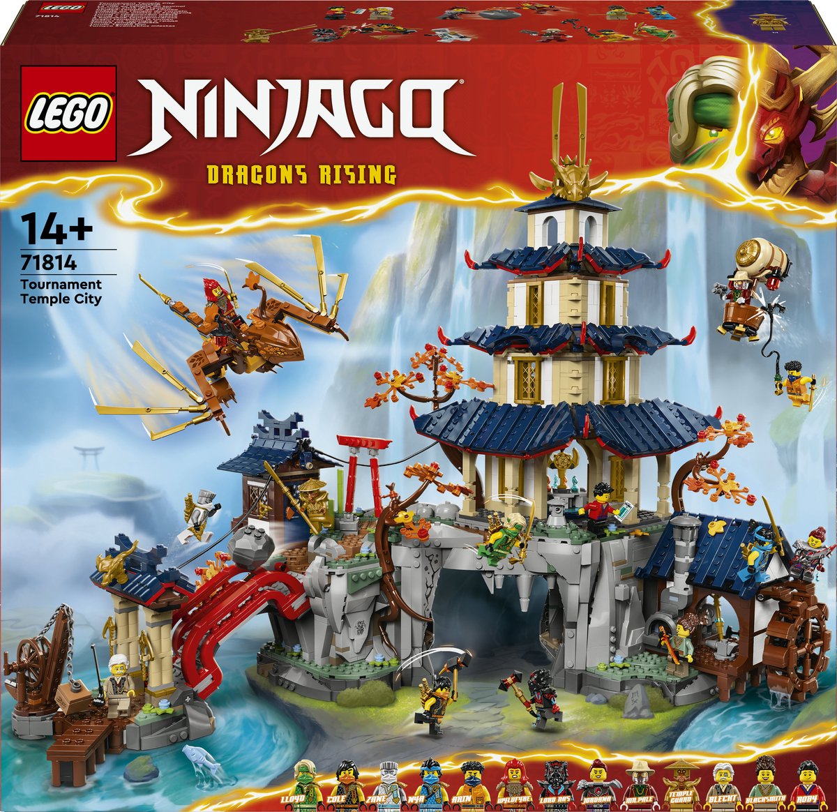 Kit de construction de la ville du temple du tournoi Lego Ninjago pour enfants - 71814