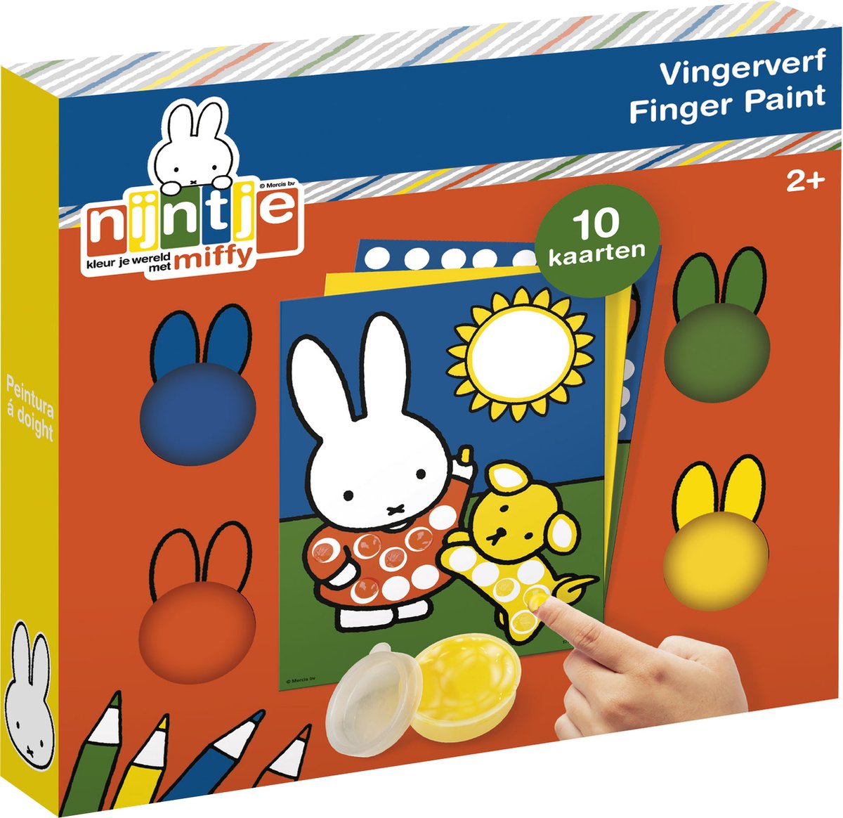 Groupe d'artisanat créatif créatif avec de la peinture au doigt Miffy