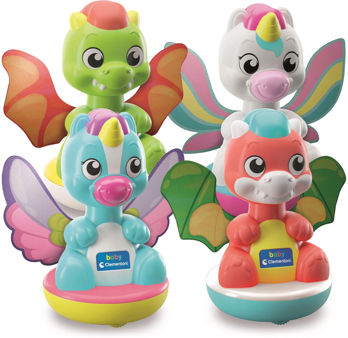 Clementoni - bébé - rêve d'araignée - toupie - licorne et dragon - à partir de 9 mois
